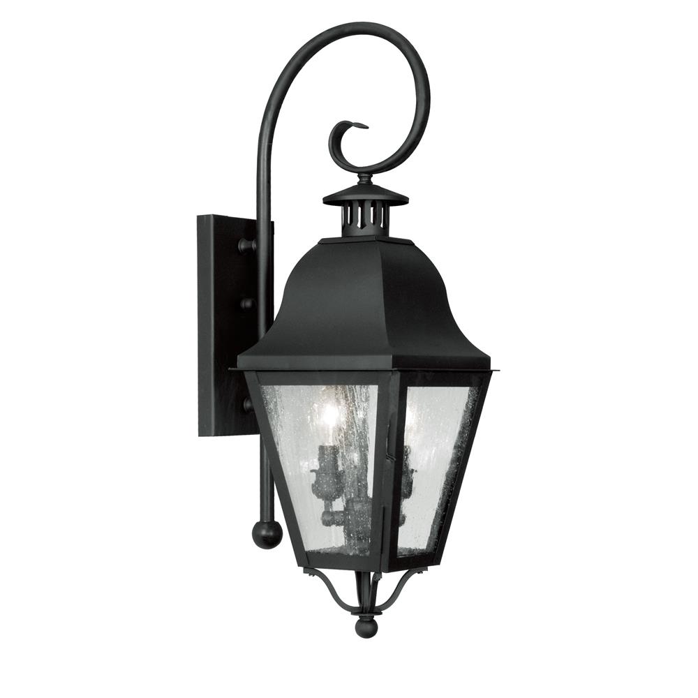 Livex Lighting 2551-04 Amwell Outdoor Wall Lantern in Black 
